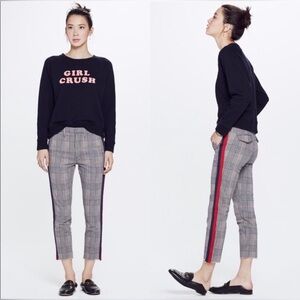 Mother Women’s The Shaker Prep Fray Plaid Check Ankle Pants Stripes 25